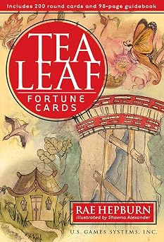 Tea Leaf Fortune Cards 200 Round Divination Cards, 98-page Illustrated Guidebook for Reading Tea Leaves Tasseomancy, Ancient Fortunetelling Method