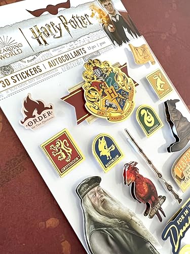 Miniatura 4 de Paper House Productions Harry Potter Troquelado 3D Scrapbook Hoja de pegatinas - Hogwarts con Dumbledore