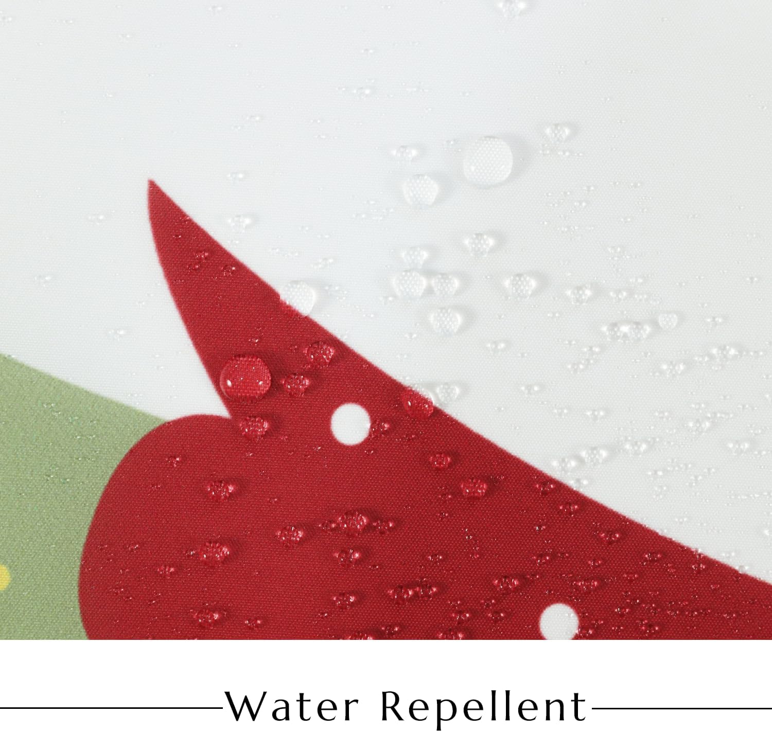 Merry Christmas Shower Curtain, Winter Xmas Tree Snowflake Holiday Red and Green Waterproof Fabric Machine Washable for Bathroom Bathtub Decor with Hooks 72"x72"