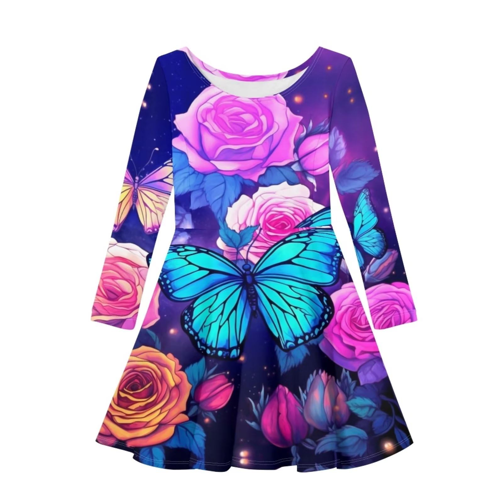 Upetstory Girls' Casual Dresses Kids Playwear Dresses Swing Twirly Skater Dress