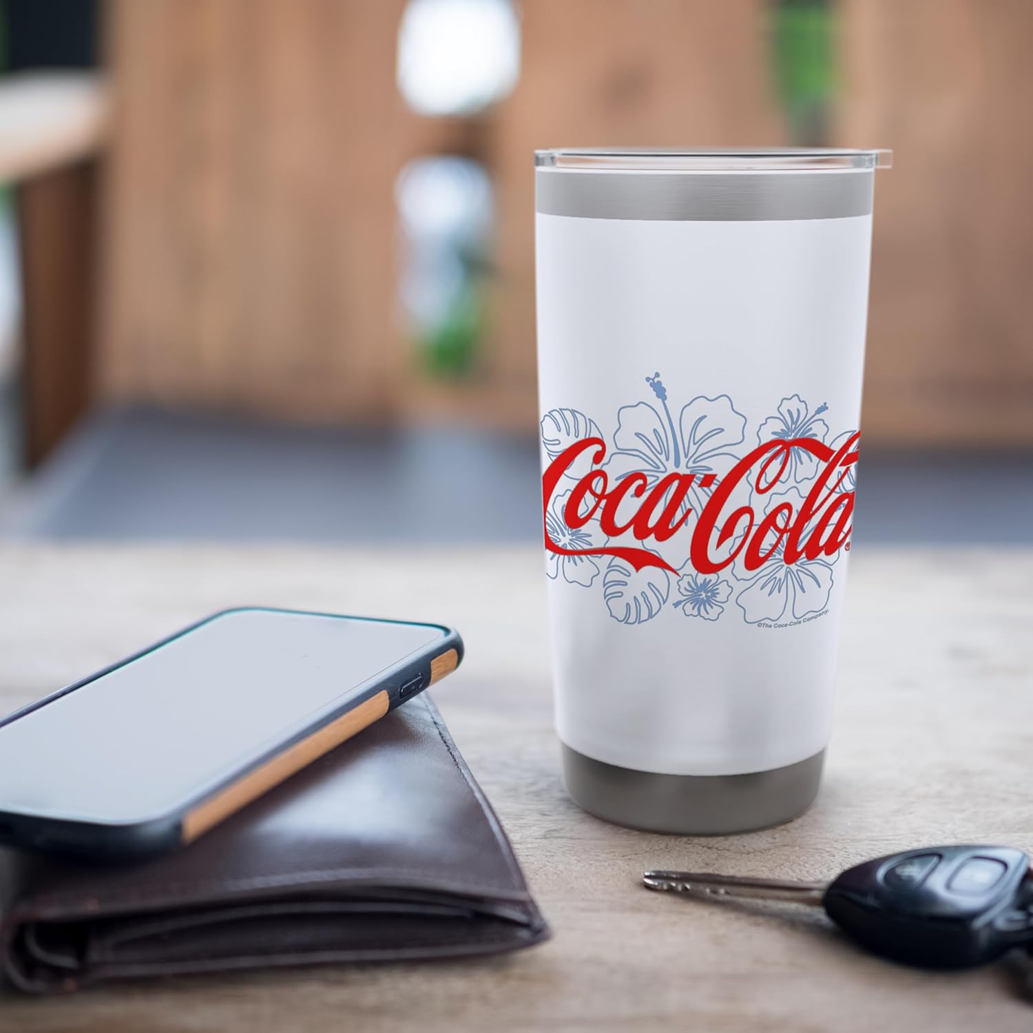 Coca-Cola Hawaiian Floral Logo Stainless Steel Insulated Tumbler - Image 7