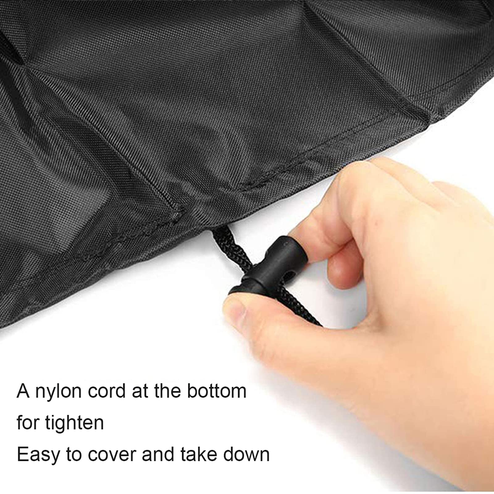 Funda de spa resistente al agua, Oxford 600D duradero con correas y cordón, ajuste universal, 215 x 215 x 30 cm, resistente a la intemperie, accesorio para exteriores