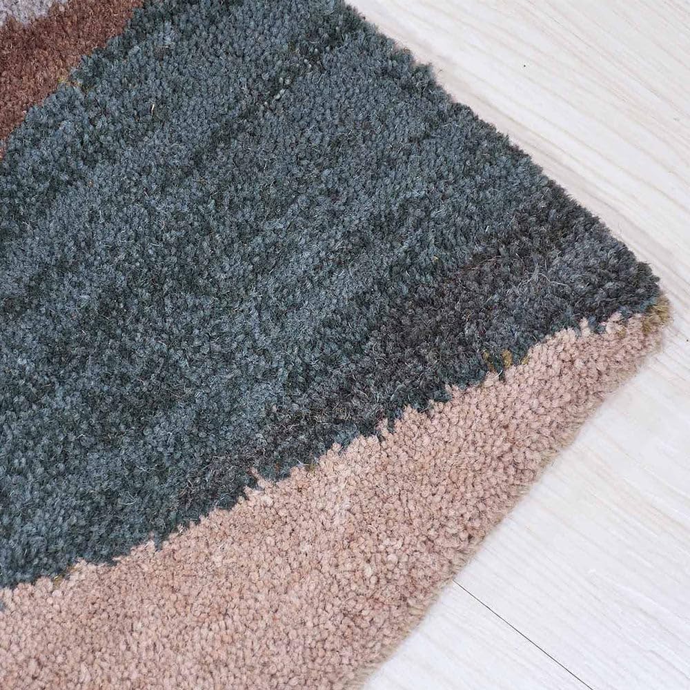 Amazon | Rugsotic カーペット幾何学模様の手作りウールラグ