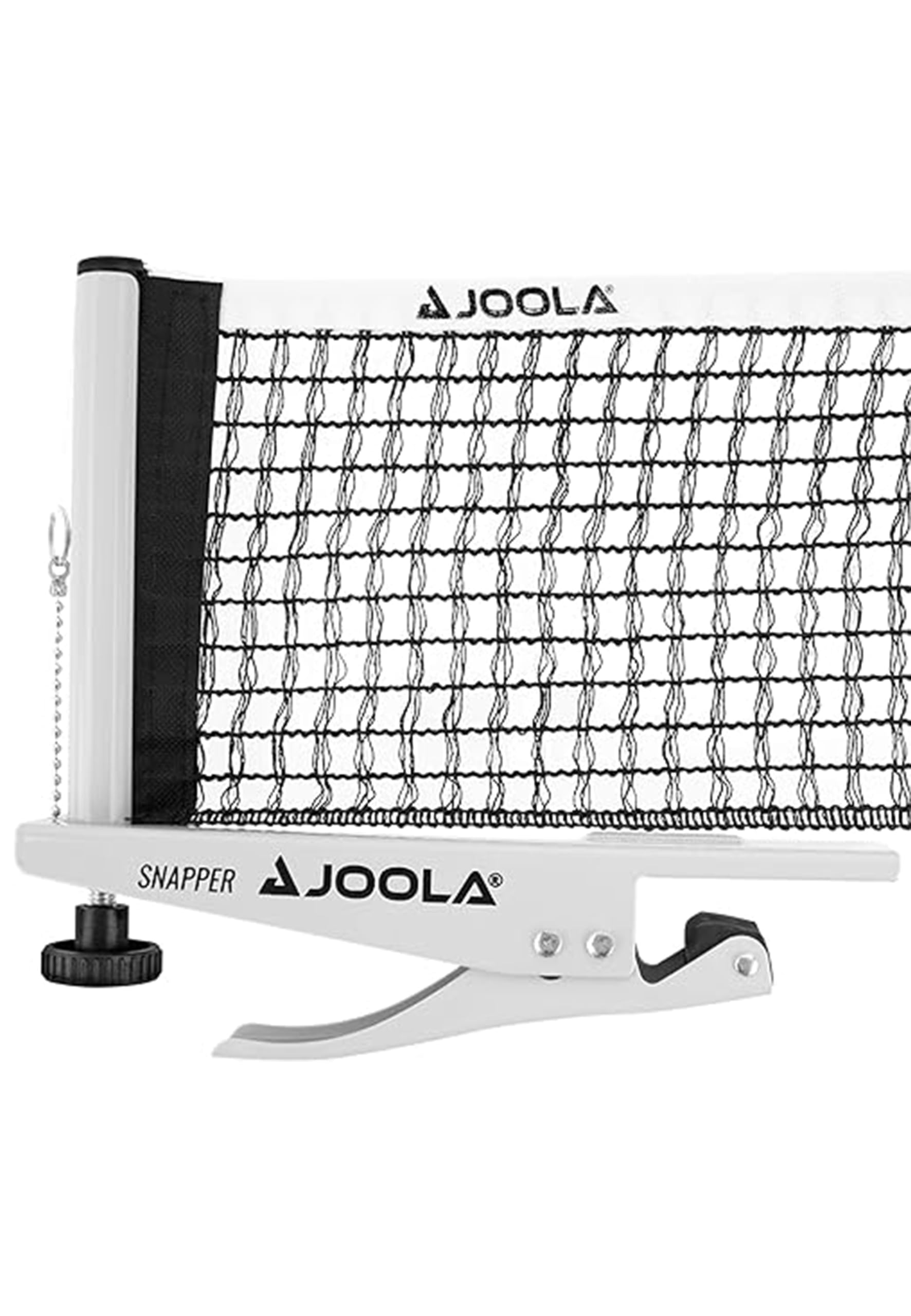 JOOLA Snapper Professional Table Tennis Net and Post Set - Portable and Easy Setup 72" Regulation Size Ping Pong Spring Activated Clamp Net, Silver