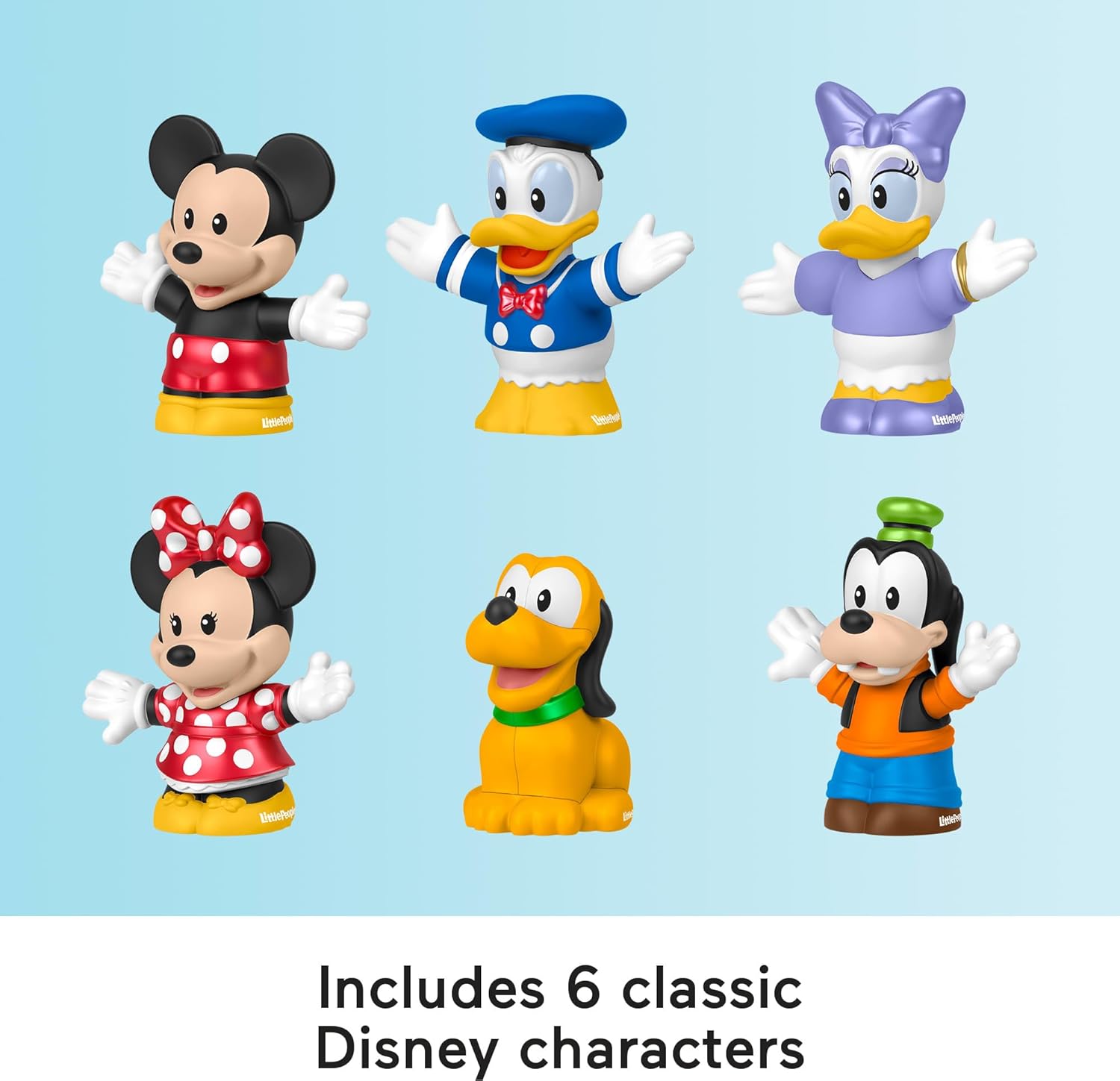 Fisher-Price Little People Toddler Toy Disney Mickey Mouse & Friends 6-Piece Figure Set for Preschool Pretend Play Kids Ages 18+ Months - Image 4