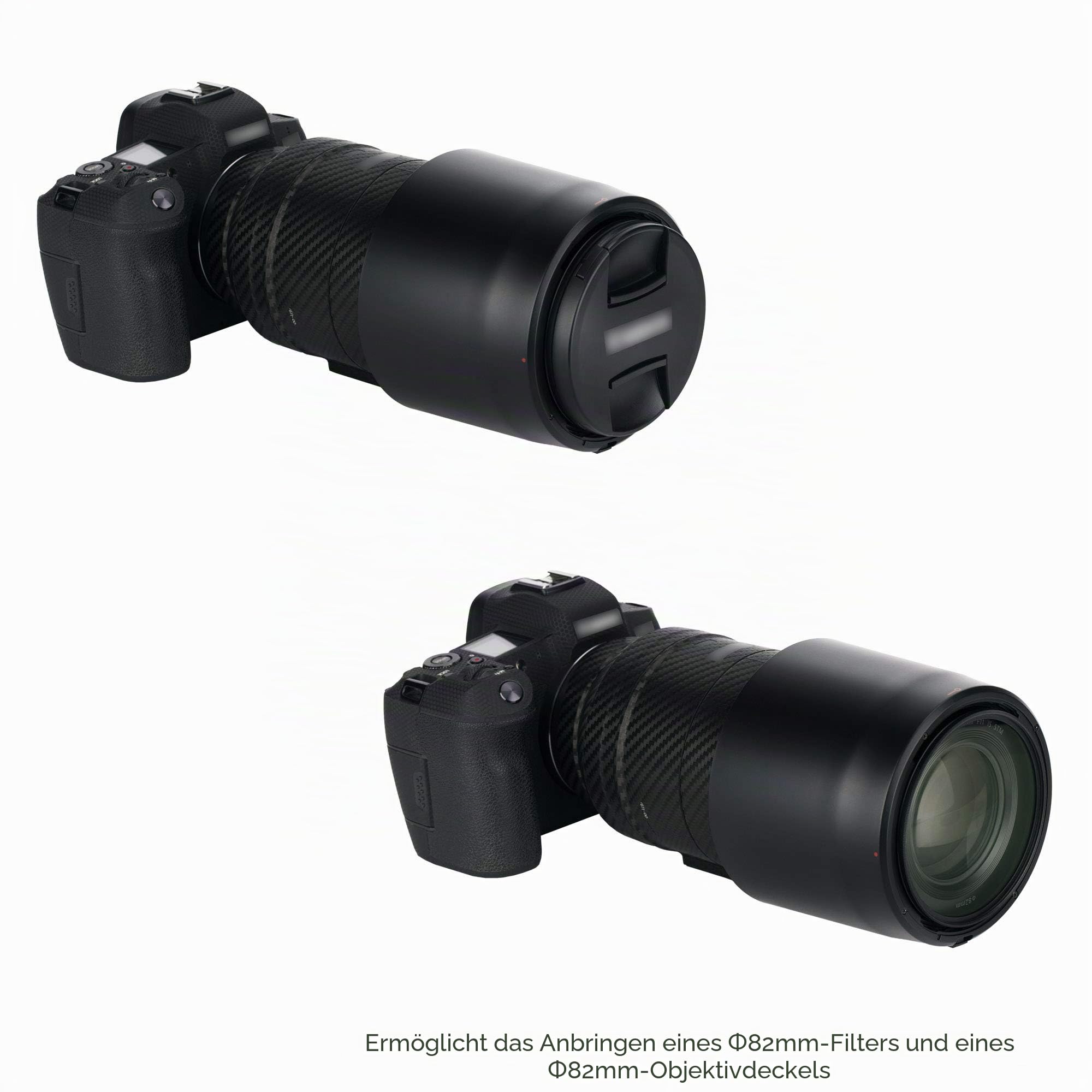 JJC ET-88B Gegenlichtblende - Kompatibel mit Canon RF 600mm F11 is STM & RF 135mm F1.8 L is USM - Umkehrbare Gegenlichtblende - Verhindert Reflexionen - Schützt das Objektiv