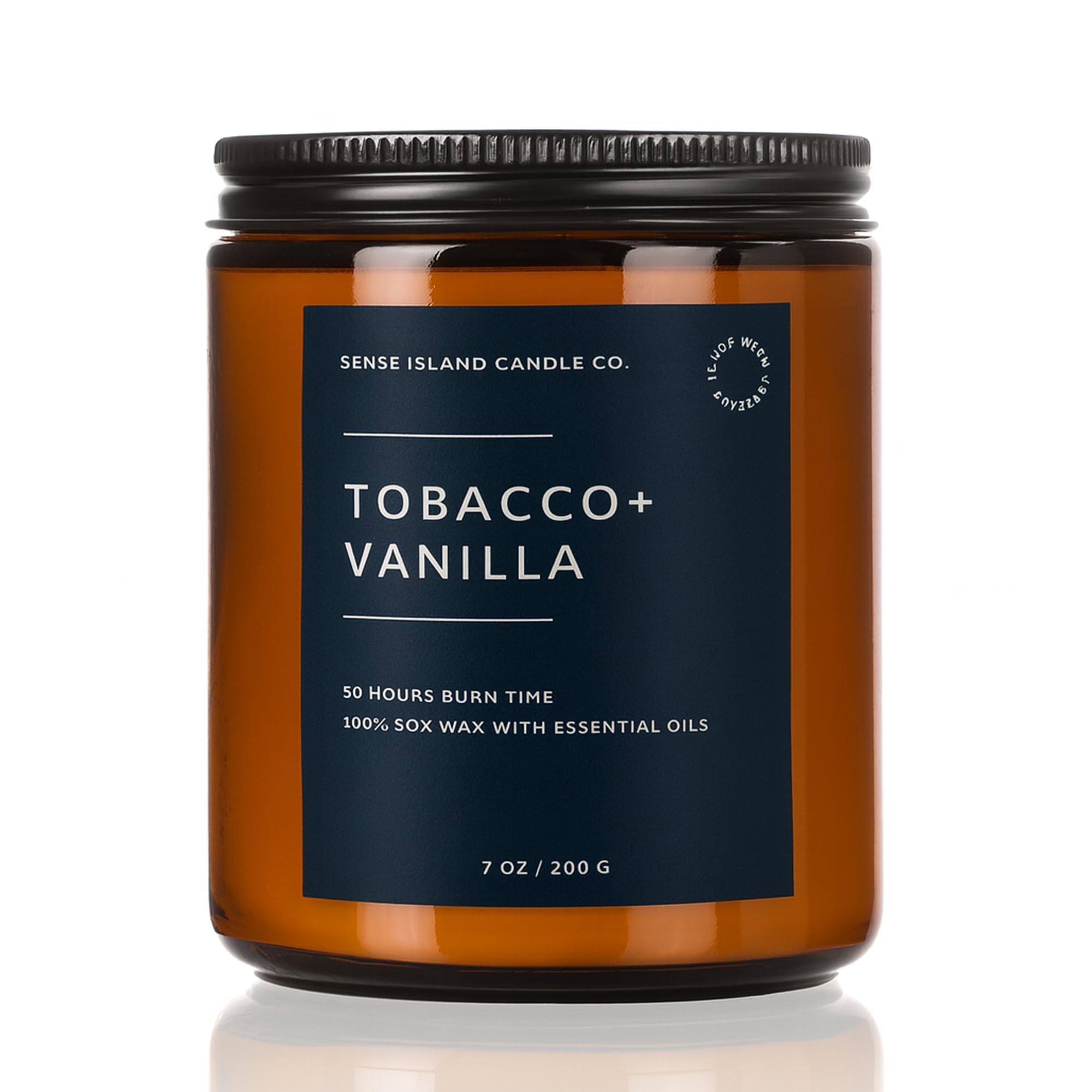 Tabacco Vanilla Scented Candle for Home Highly Scented Vanilla Tabacco Candles Natural Soy Candle Gift for Him