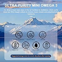 Vista 5 de Dr.Brian Suplemento de aceite de pescado 130 softgel, altamente absorbido rTG Mini Omega 3 cápsula de aceite de pescado con ácidos grasos EPADHA