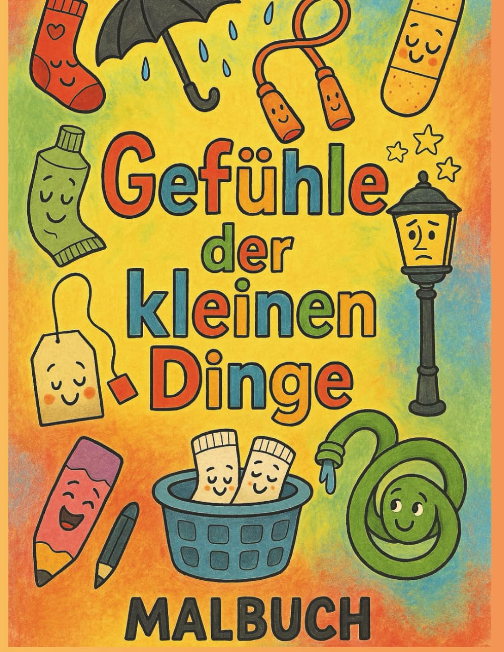 Emotionen der kleinen Dinge – Malbuch für Kinder | 50 süße Motive zum Ausmalen | Gefühle spielerisch verstehen (3–8 Jahre): Malbuch „Emotionen der ... für Kinder | 50 liebevolle Illustrationen