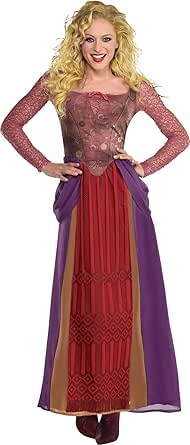 Party City Sarah Sanderson Halloween Costume for Women, Hocus Pocus, Dress with Faux Bodice