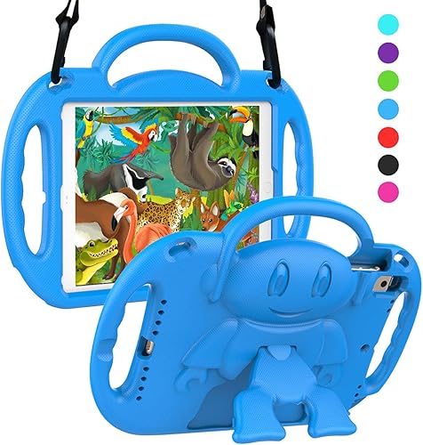 SUPLIK Funda para niños para iPad de 56 generación (9.7 pulgadas, 20172018), iPad Air 1 y Air 2 y Pro 9.7 Funda para niños con correa para el