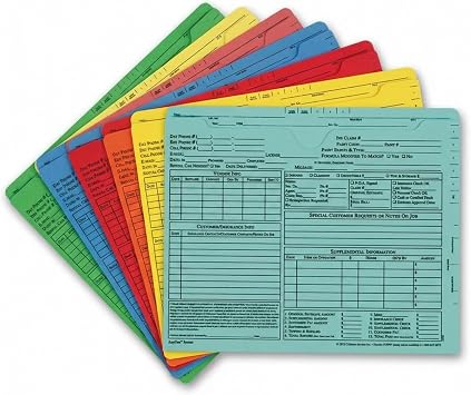 Champ EasyTrac Auto Body Repair Heavy Duty Job Jackets, Organizer Folders for Paperwork - Aquamarine File Jackets, 50-Pack