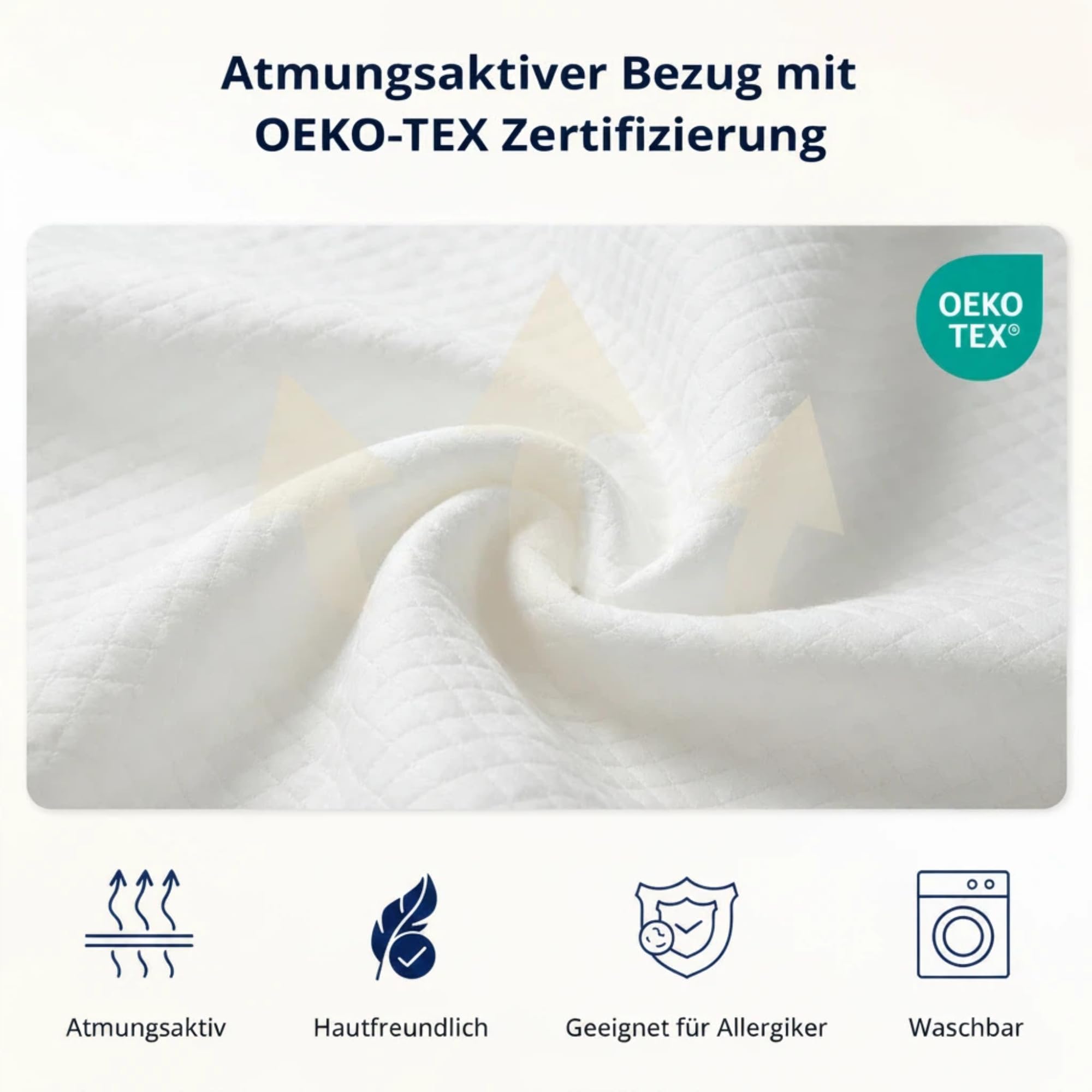 EGO HOME Colchones Topper 180 x 200 cm, 7 Zonas con Espuma viscoelástica, Certificado Öko-Tex, 180 x 200 cm, para Cama con somier, colchones, sofá Cama