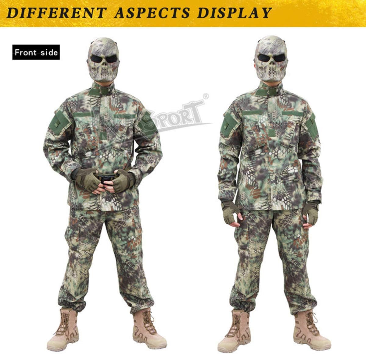 WoSporT BDU 迷彩服上下セット (ブーニーハット付属) Lサイズ/AT-FG