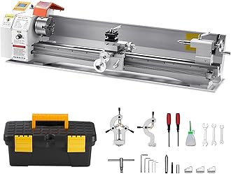 VEVOR Metal Lathe Machine, 8.7 x 39 in, Precision Bench Power Metal Lathe, Automatic Feed, 0-2500 RPM Variable Speed, 1250W Brushless Motor, for Processing Precision Parts Soft Metals Wood Plastics