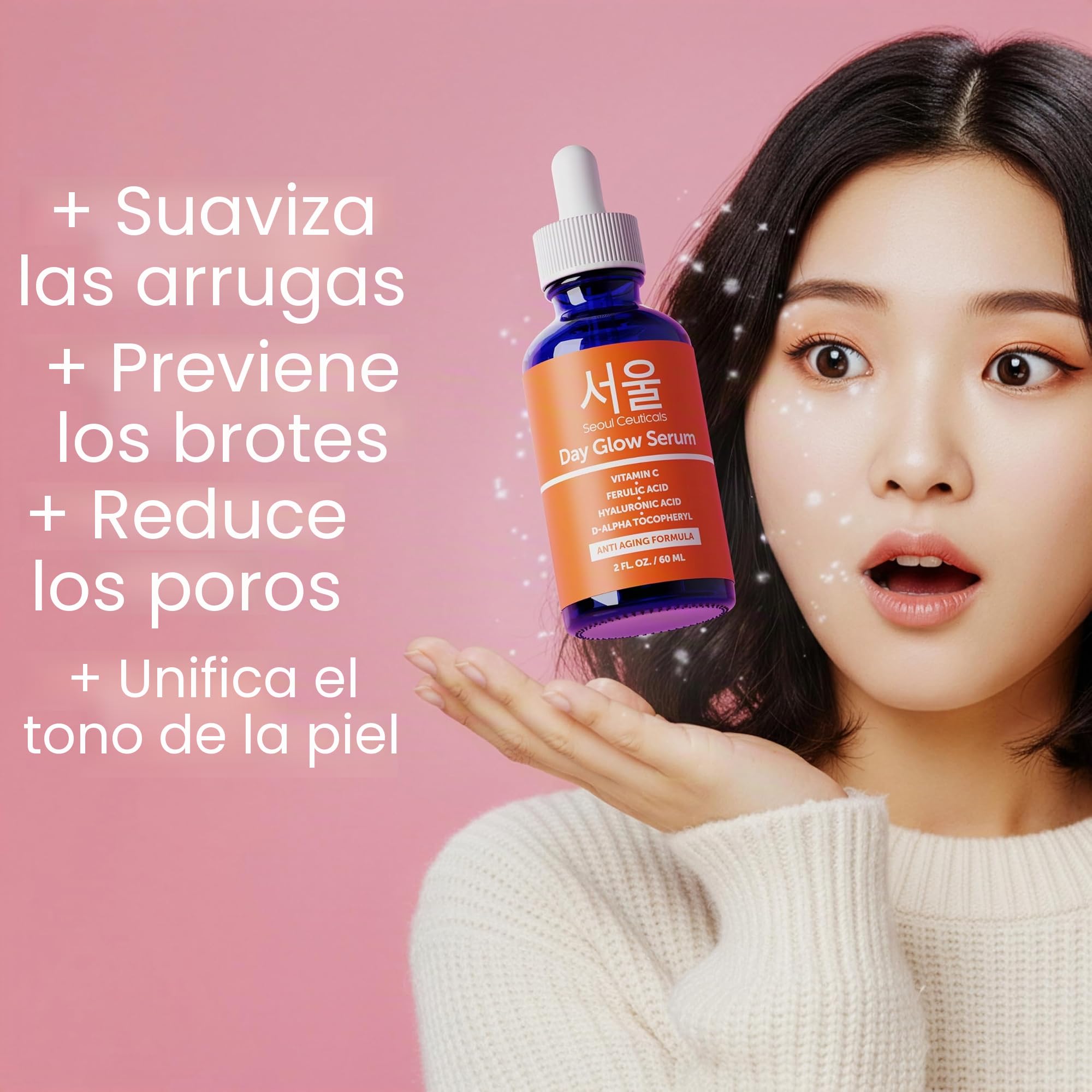 Loción de cuidado de la piel – 20 % Vitamina C E Ferúlico Suero con ácido Hialurónico que proporciona potente antienvejecimiento, resultados antiarrugas, 30 ml