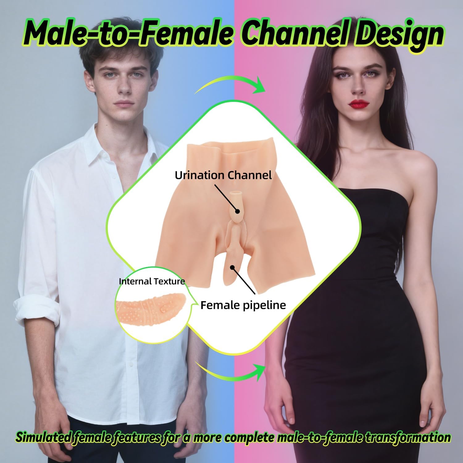Silicone Butt Buttocks Panties Prosthetic Hip Enhancer Underwear for Crossdresser Transgender