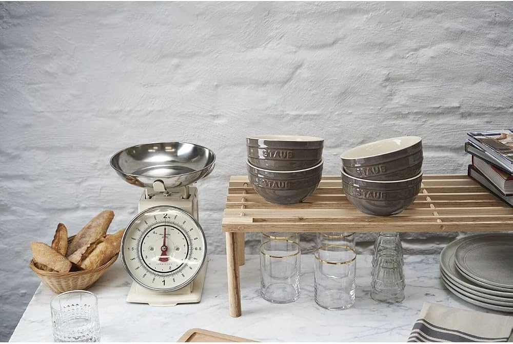 Staub® Lot De 4 Bols à Dessert En Céramique Avec Plateau – 21,5 Cm – Inclus Chiffon Fiduciashop