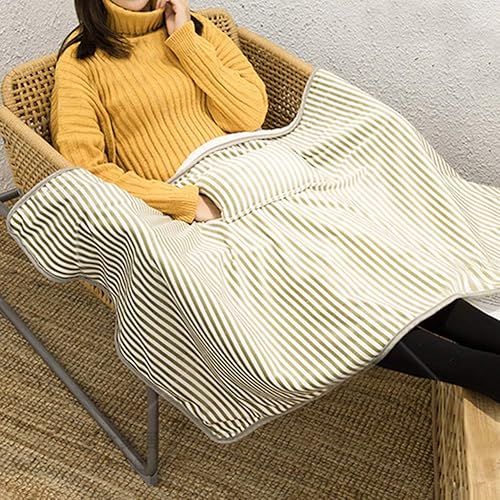 Miniatura 5 de AUNMAS Manta eléctrica multifuncional, USB 5 V 2 A, manta térmica eléctrica cálida manta portátil para automóvil, hogar, oficina, uso de mascotas