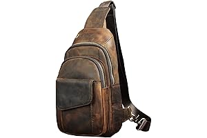 Le'aokuu Men's Leather Crossbody Sling Bag