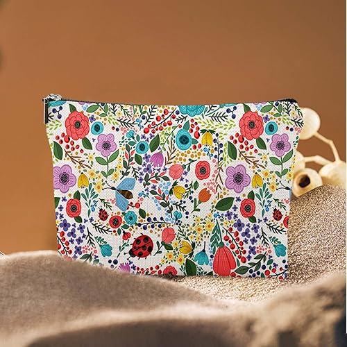 Miniatura 5 de YUMQSEOS Bolsa de maquillaje para cosméticos, bolsa de maquillaje de viaje, bolsa organizadora de maquillaje impermeable con cremallera, bolsa de