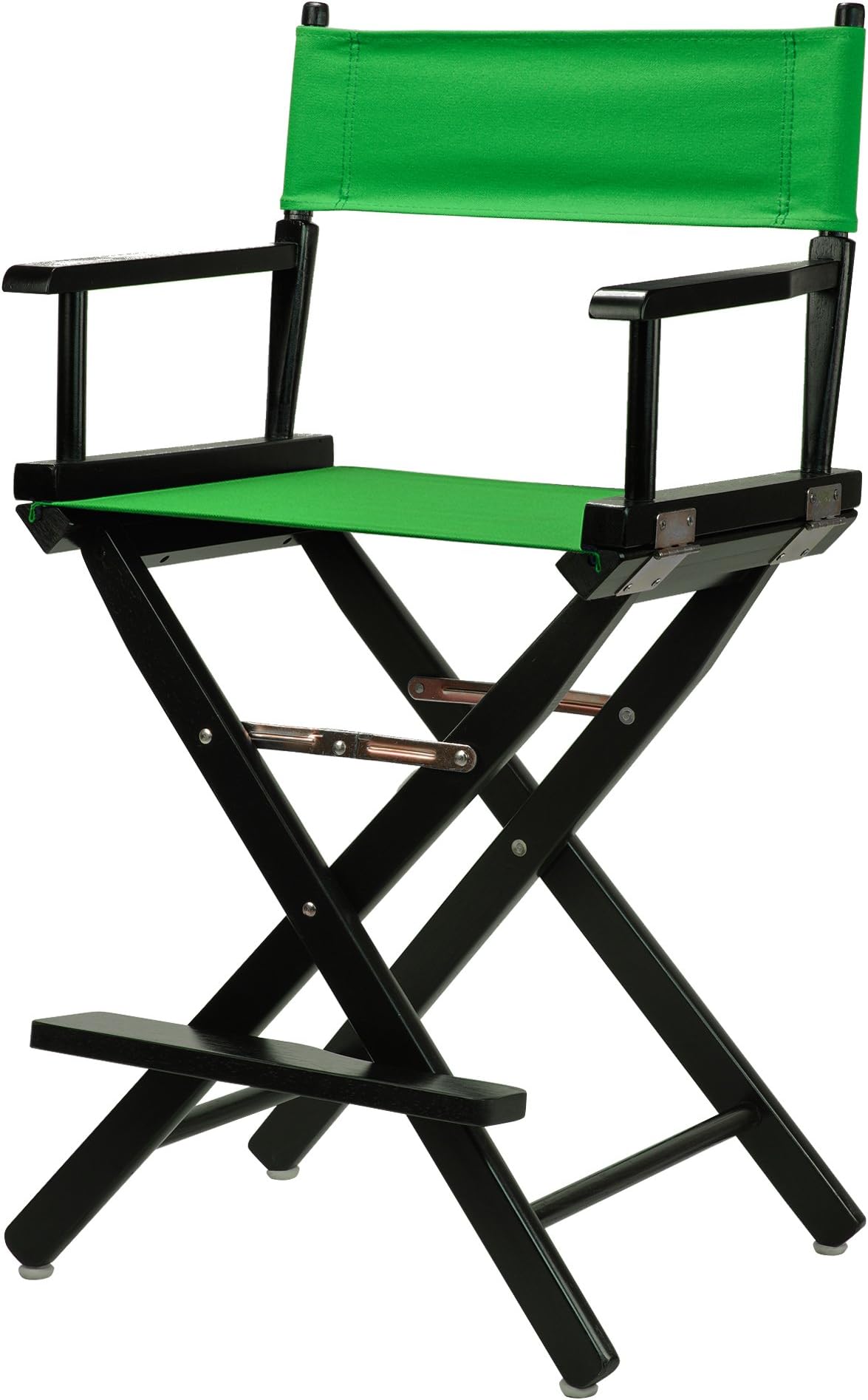 Director's Chair ,Black Frame/Green Canvas,24" - Counter Height