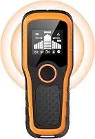 Scanner de parede 5 em 1 – Detector para madeira, metal, vigas, tubos e fios AC, versão atualizada de chip inteligente, tela LCD de alta definição e alarme audível
