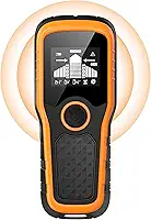Scanner de parede 5 em 1 – Detector para madeira, metal, vigas, tubos e fios AC, versão atualizada de chip inteligente, tela LCD de alta definição e alarme audível