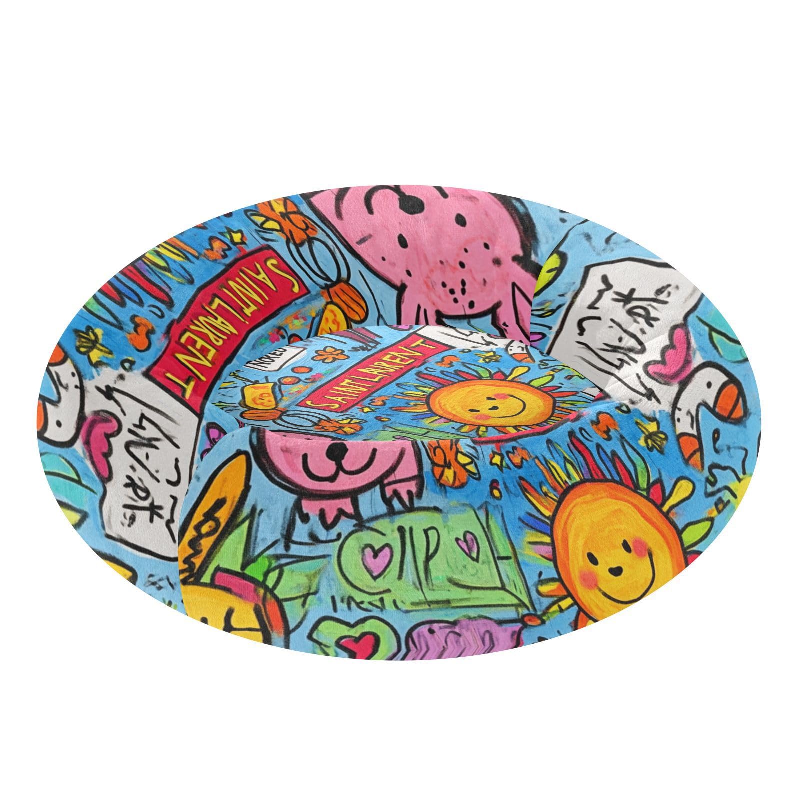 Lit orthopédique pour chien moyen Sun Doodle parfait pour le salon bleu