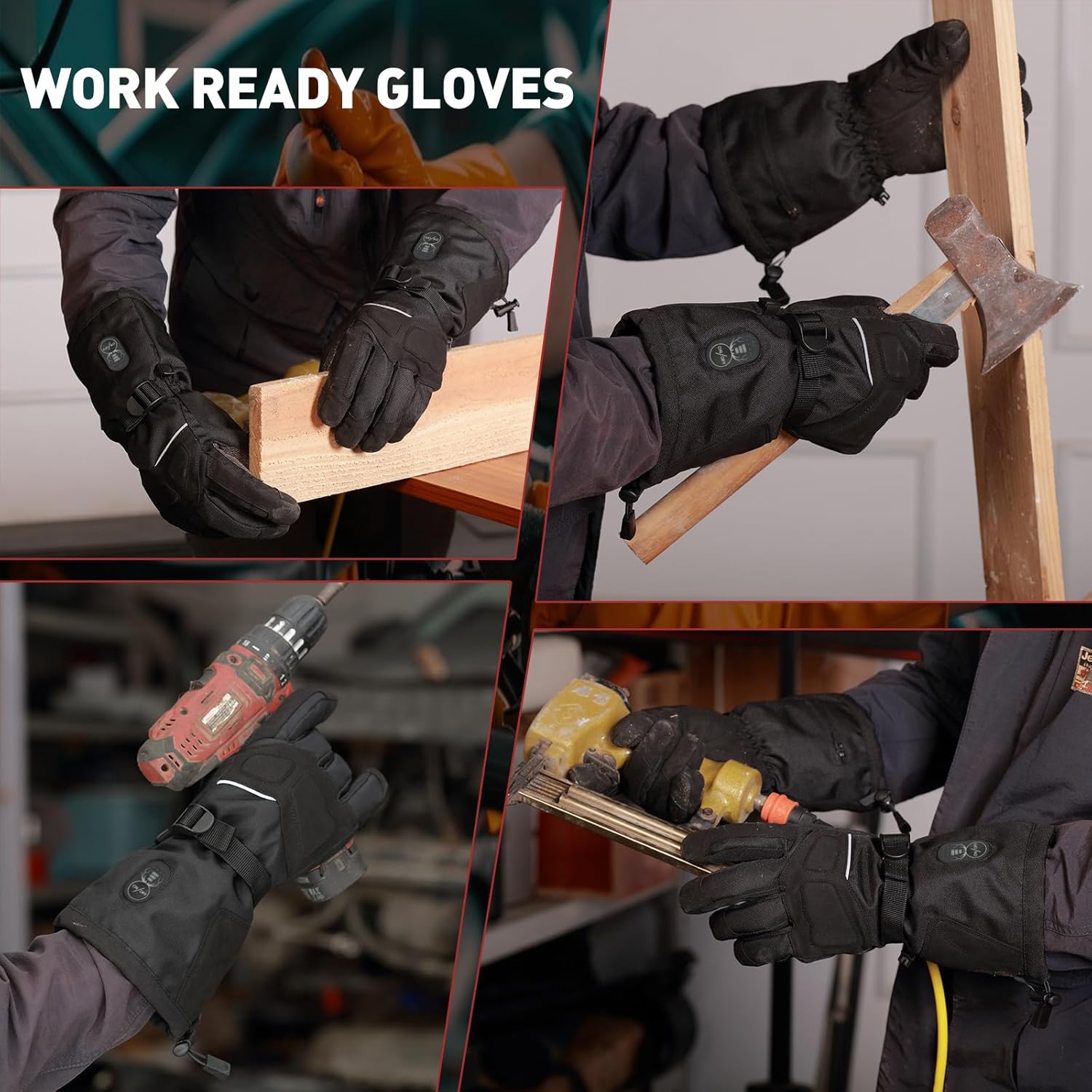 SNOW DEER Heated Gloves for Men Women - Rechargeable, Waterproof, Cut-Resistant with Touchscreen for Winter Outdoor Work Camping Warmer - Image 7