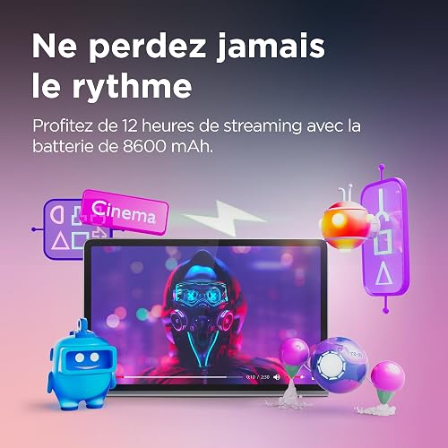 Lenovo Tab Plus - Tablette Tactile 11.5 2K Full HD Dolby Atmos JBL(Mediatek G99, 8Go de RAM, 128Go eMMC, Android 14, WiFi+Bluetooth) - Luna Grey - 4