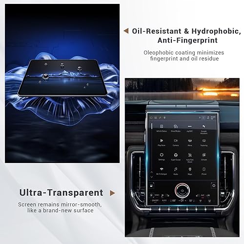 Miniatura 20 de Protector de pantalla para GMC Sierra 1500/2500HD/3500HD (AT4/AT4X/Denali/Denali Ultimate) Protector de pantalla táctil de 13.4 pulgadas y 12.3 Kit