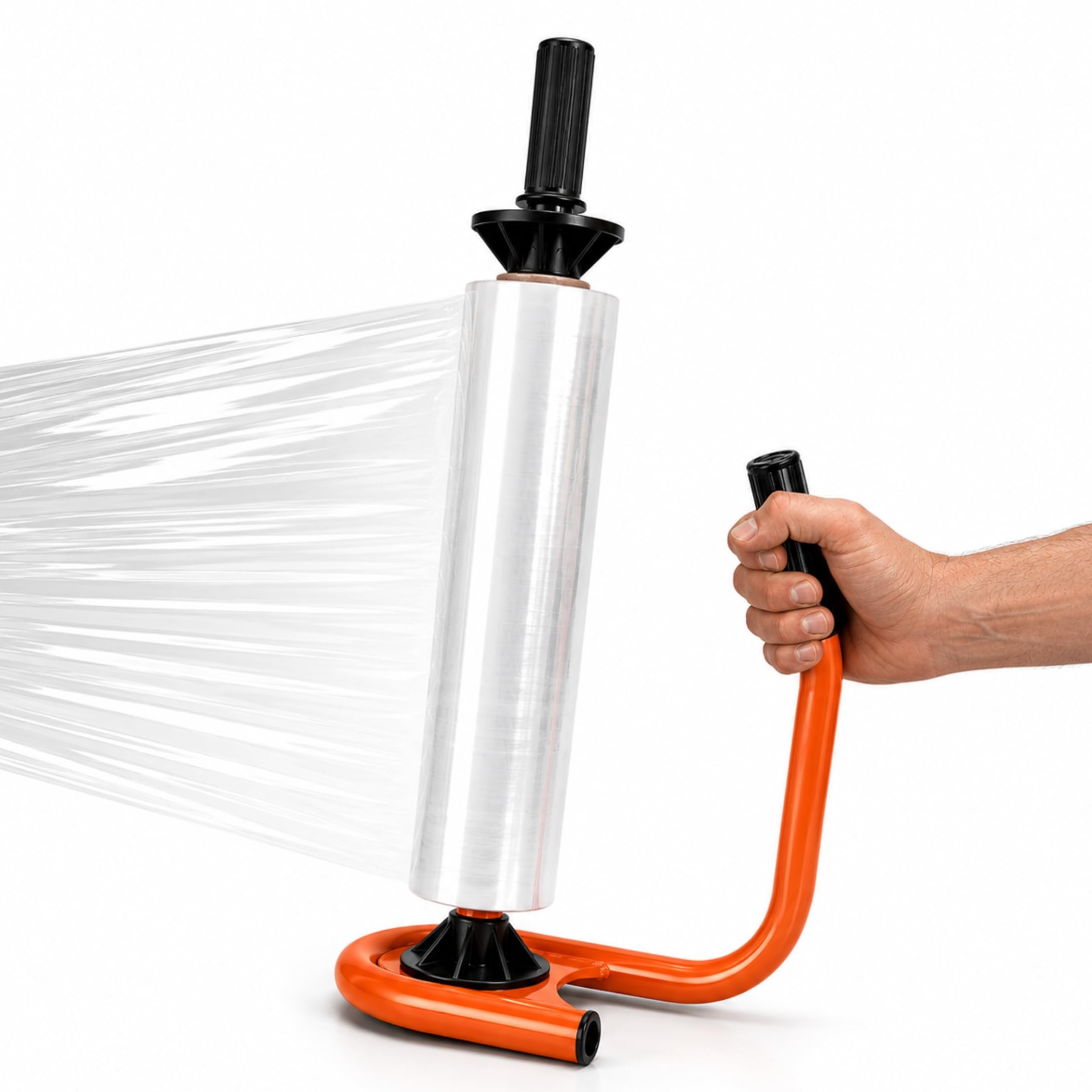 Stretchfolien Abroller Profi 450-500 mm orange Metall SRT