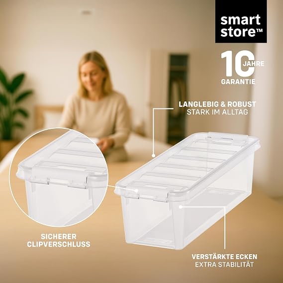 SmartStore Storage Box with Lid Small 3.5 L Box 38 x 14 x 11 cm