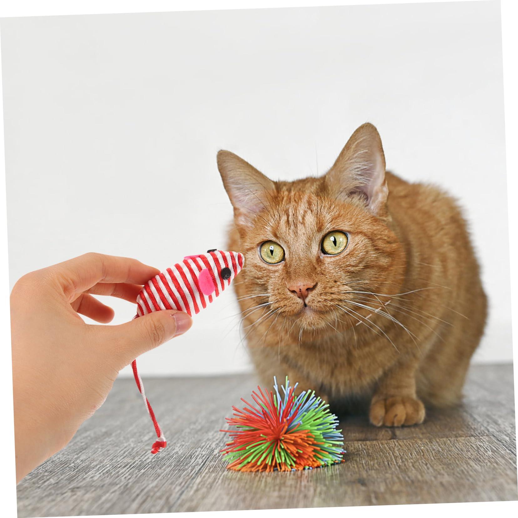 Milisten 40piezas Juguete Interactivo para Gatos De Ratones De Tejidos Juguetes De Caza para Estimulación y Diversión Gatos Domésticos
