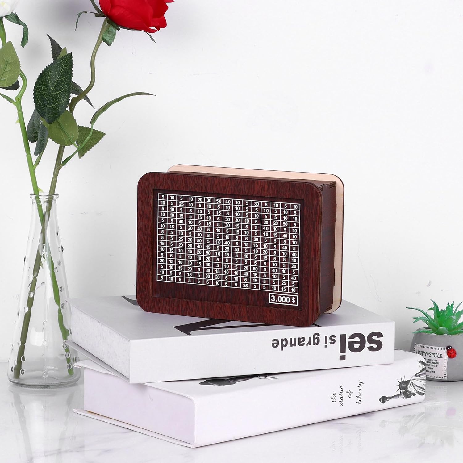 子供用貯金箱 木製貯金箱 3000ドル ダークブラウン (3000ドル)