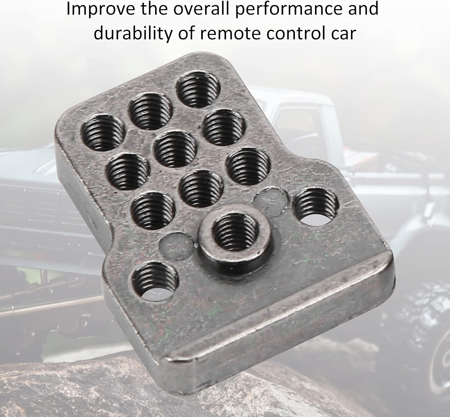 RC Shock Absorbers Mount, Aluminium Alloy Adjustable Angle Height Damping Mount Base Plate Light and Practical RC Shock Mount for C14/C24/MN D90()