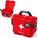 Boîte de Premiers Secours Étanche NANUK 903 Vide – Organisateur de Premiers Secours Durable, Évalué IP67, Résistant à la Poussière, aux Chocs, et Flotte (7,4" x 4,9" x 3,1") – Rouge