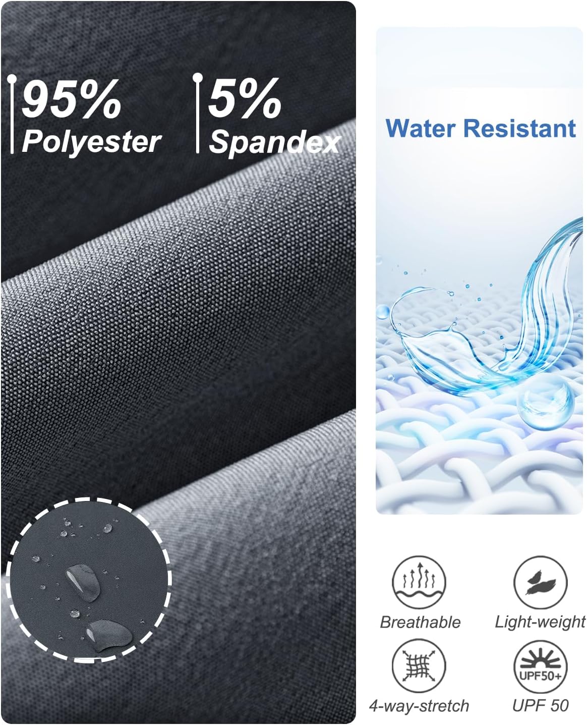 DEVOROPA Boys Athletic Shorts Lightweight Quick Dry Hiking Cargo Shorts with Zipper Pockets for Outdoor Running - Image 4