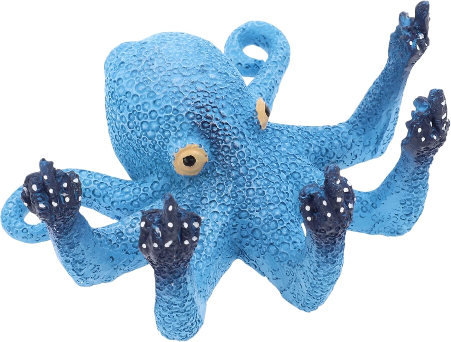 Blue Resin Octopus Aquarium Ornament, Funny Fish Tank Decoration