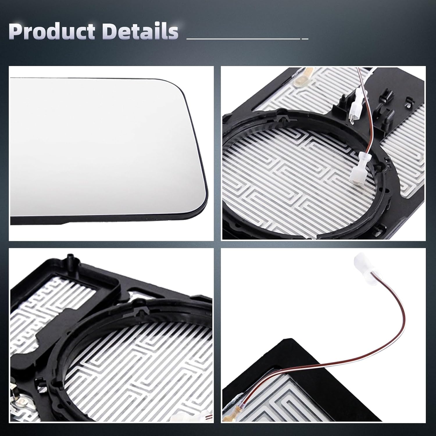 Single Top Main Defrost Heated Door Mirror Glass for 2013-2018 Kenworth T600 T660 T800/Peterbilt 387 Series Truck