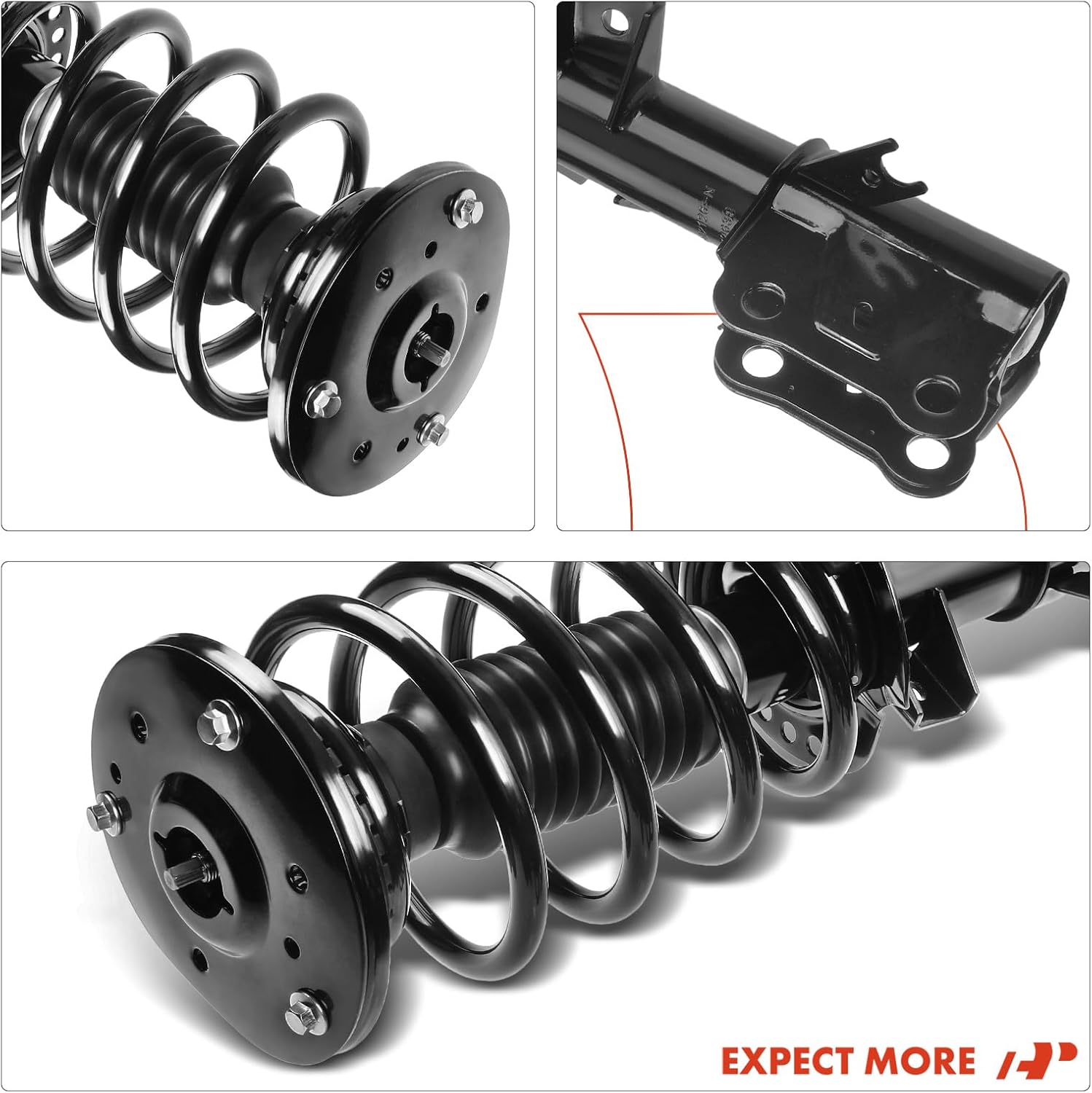 A-Premium Front Struts Compatible with Ford Fusion [FWD] 2013-2020 - 2x Replacement Suspension Complete Strut Assembly Shock with Coil Spring