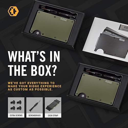 Miniatura 4 de Ridge Wallets para hombre  Cartera minimalista delgada para hombres, carteras de bolsillo frontal para hombres, billetera RFID para hombres  Cartera