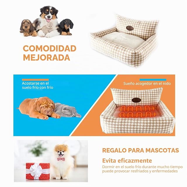 Foto 3 de 7 de PETCUTE Cama para Perros Medianos y Grandes,Super Cómoda Camas para Mascotas con Fondo Antideslizante,Sofá…