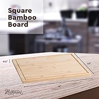 Vista 7 de Tabla de cortar de bambú para cocina, tabla de cortar de madera con ranuras para jugos, tabla de cortar de madera pequeña para carne, tablas