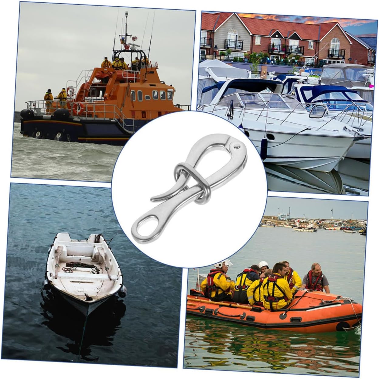 GANAZONO 6pcs Quick Release Boat Hooks Multi-use Practical Docking Rafts and Lifeboats Lightweight and Sturdy Design