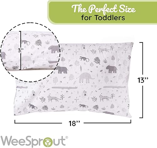 Miniatura 3 de WeeSprout - Almohada para niños pequeños - Funda y cubierta de algodón orgánico, almohada para niños pequeños para dormir y viajar, relleno de