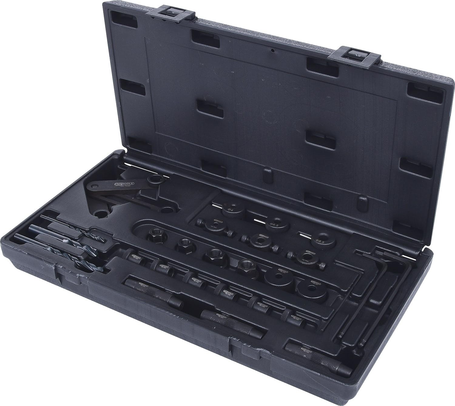 KS Tools 150.7040 Juego de calibres de perforación de culatas, 28 pzs