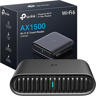 TP-Link TL-WR1502X Router WiFi Portatile, AX1500Mbps DualBand, Pocket WiFi 6 per