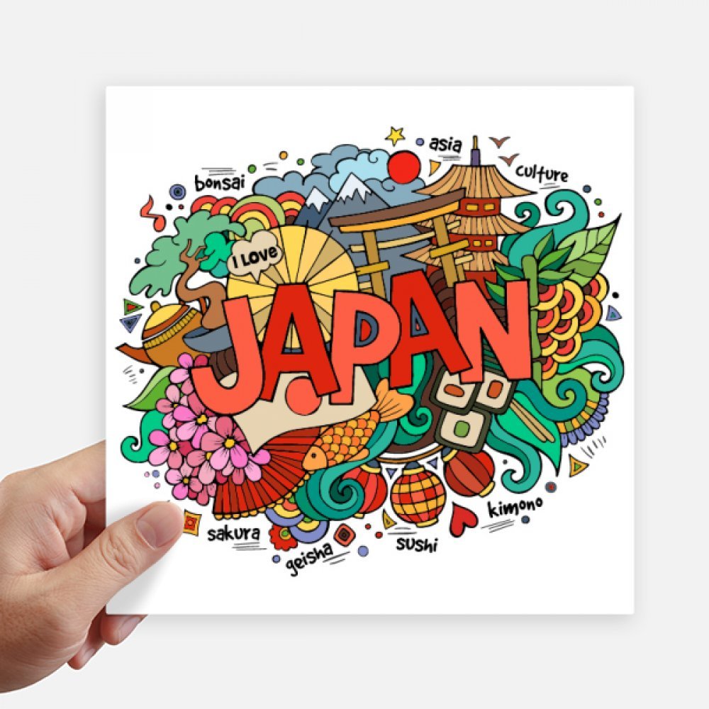 Sticker Asie Culture coloré pour personnaliser un ordinateur portable ou une moto